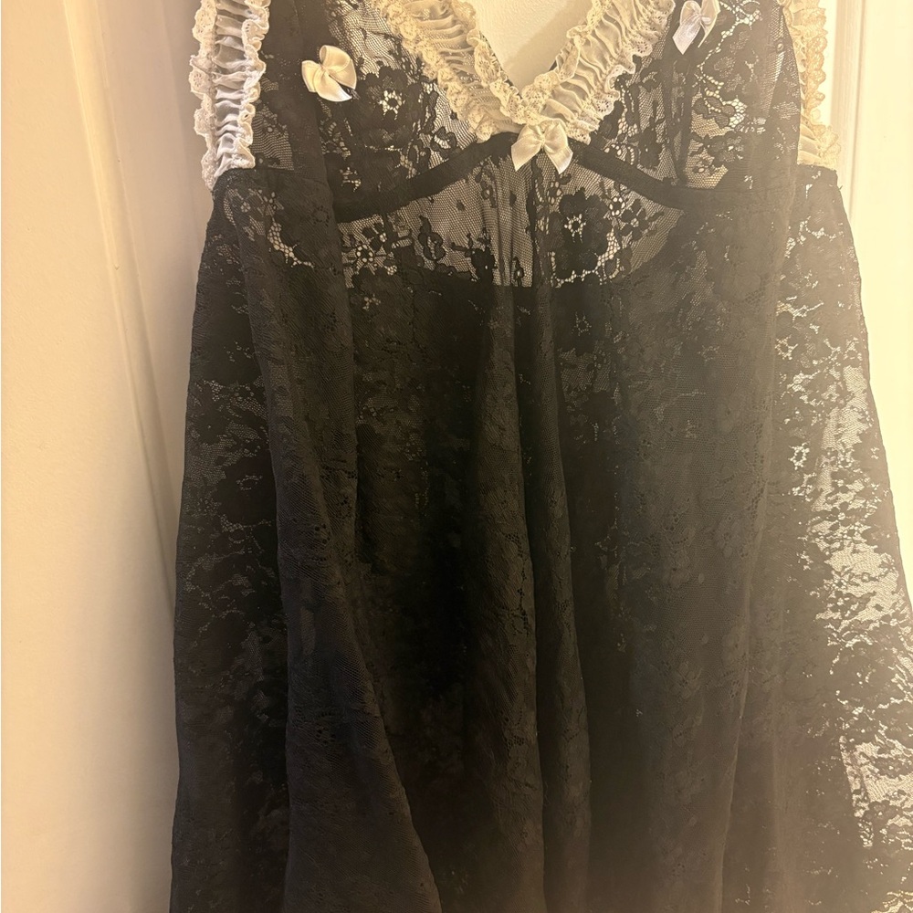 Agent Provocateur Lace Nightgown with Cream Accents